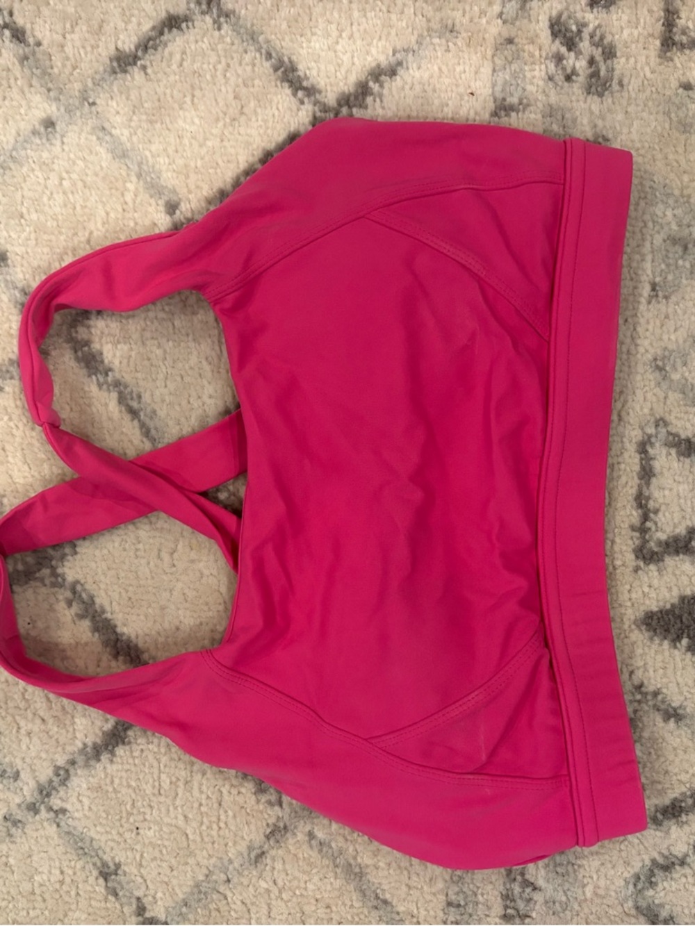 Women’s Pink Sports Bra - Bright Pink Comfort Support